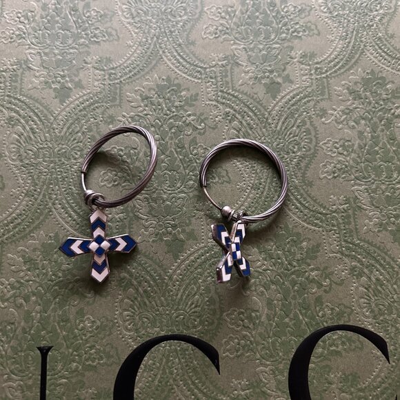 NWT Gucci Cross Motif Hoop Earrings 703654 - Picture 1 of 9